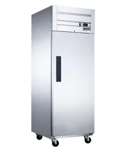 DUKERS D28AF Commercial Single Door Top Mount Freezer in Stainless Steel