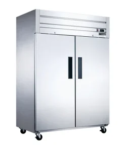 Dukers D55AF Commercial 2-Door Top Mount Freezer in Stainless Steel