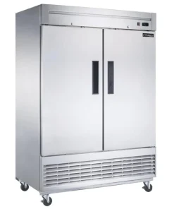 DUKERS D55R 2-Door Commercial Refrigerator in Stainless Steel