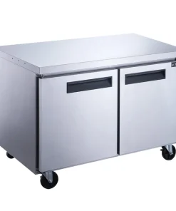 DUKERS DUC60R 2-Door Undercounter Commercial Refrigerator in Stainless Steel