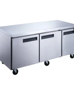 DUKERS DUC72R 3-Door Undercounter Commercial Refrigerator in Stainless Steel